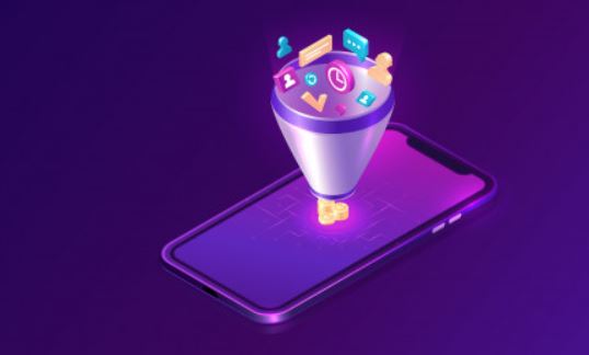 Imagem de um funil de vendas